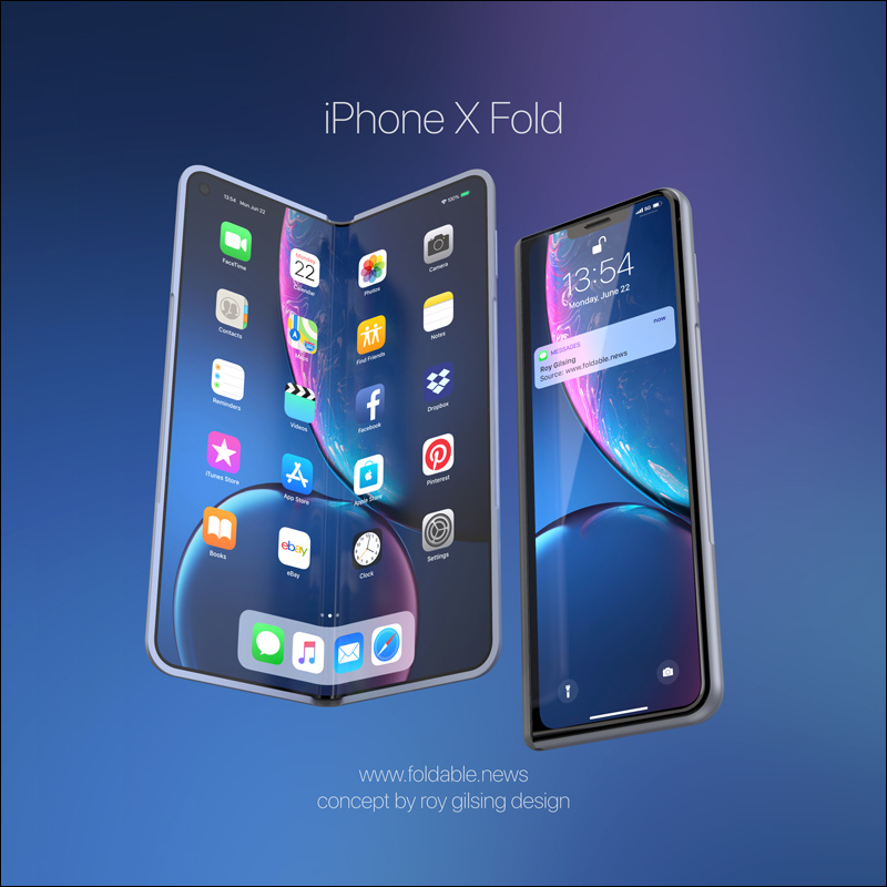 iPhone 折疊版 渲染概念圖釋出，若成真將挑戰史上最高價 iPhone（華為將在24日發表 HUAWEI Mate X 5G 折疊手機） - 電腦王阿達
