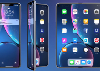 iPhone 折疊版 渲染概念圖釋出，若成真將挑戰史上最高價 iPhone（華為將在24日發表 HUAWEI Mate X 5G 折疊手機）