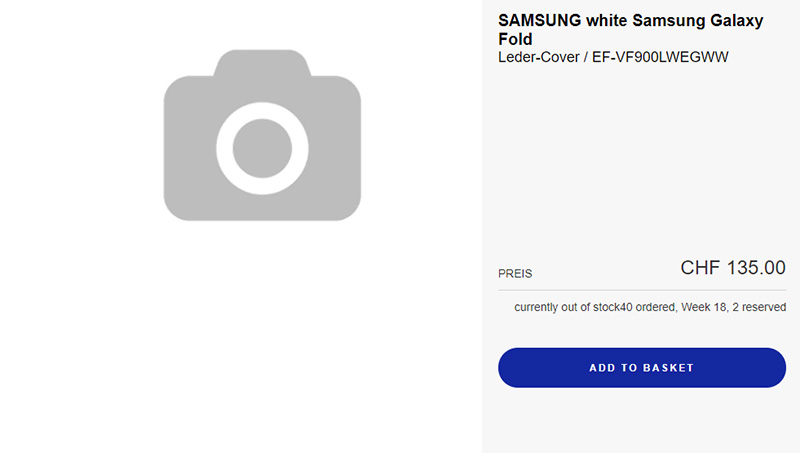 三星瑞士官網出現 Samsung Galaxy Fold 保護套，售價約台幣 4,200 元 - 電腦王阿達
