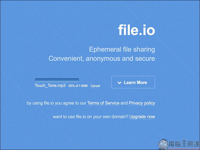 File.io 匿名安全免費空間 ：一次性下載連結，用完自動失效不留痕跡 - 電腦王阿達