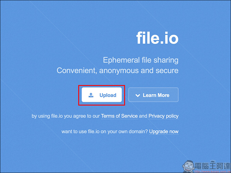 File.io 匿名安全免費空間 :一次性下載連結,用完自動失效不留痕跡 - 電腦王阿達 File.io 匿名安全免費空間 :一次性下載連結,用完自動失效不留痕跡 - 電腦王阿達