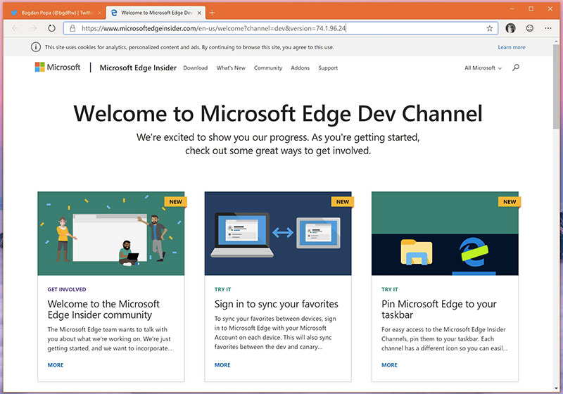 Chromium 版 Microsoft Edge 瀏覽器首款預覽版已可開放下載公測 - 電腦王阿達