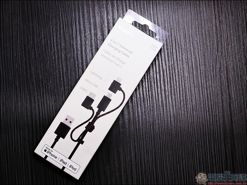 Moshi 三合一萬用充電線 開箱動手玩: Lightning+USB-C+MicroUSB 一條抵三條,三年保固超安心! - 電腦王阿達 Moshi 三合一萬用充電線 開箱動手玩: Lightning+USB-C+MicroUSB 一條抵三條,三年保固超安心! - 電腦王阿達