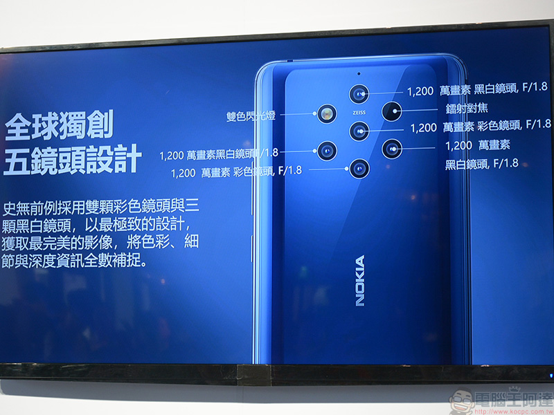 後置五鏡頭手機 Nokia 9 PureView 明日開賣，售價 20,990 元 - 電腦王阿達