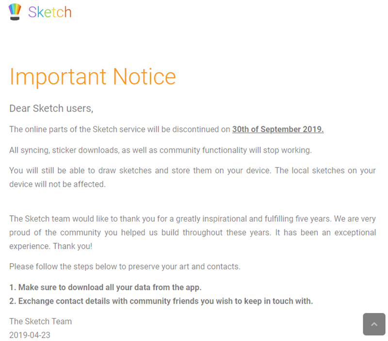 SONY 原廠繪圖應用 Sketch app 將於 9 月底停止服務 - 電腦王阿達