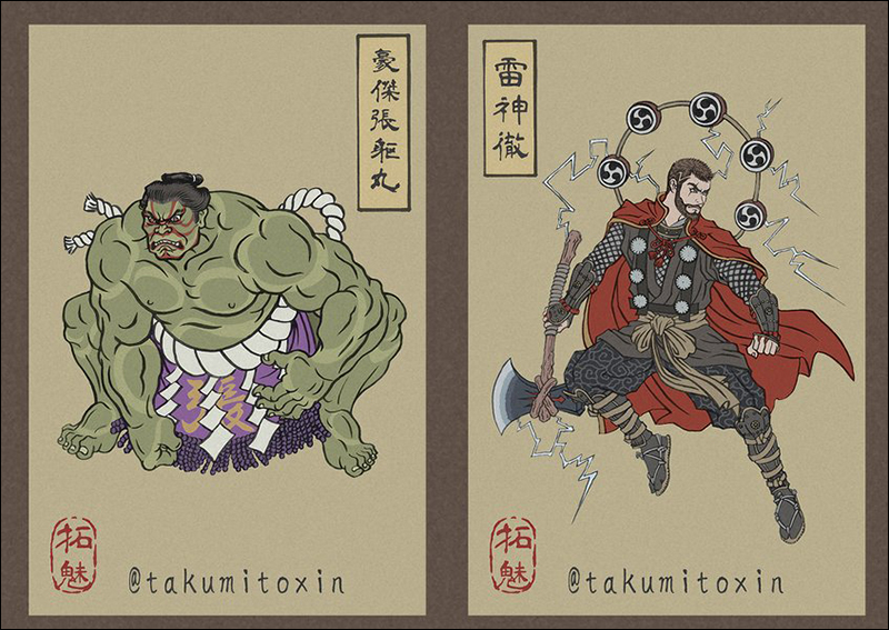 《復仇者聯盟:終局之戰》 日本浮世繪版本插畫,日式風格重新詮釋英雄角色(無雷) - 電腦王阿達 《復仇者聯盟:終局之戰》 日本浮世繪版本插畫,日式風格重新詮釋英雄角色(無雷) - 電腦王阿達