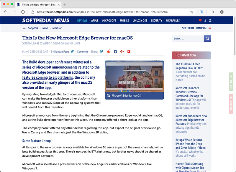 適用於 macOS 的新版 Edge 瀏覽器洩漏行蹤,可直接從官方伺服器下載 - 電腦王阿達 適用於 macOS 的新版 Edge 瀏覽器洩漏行蹤,可直接從官方伺服器下載 - 電腦王阿達