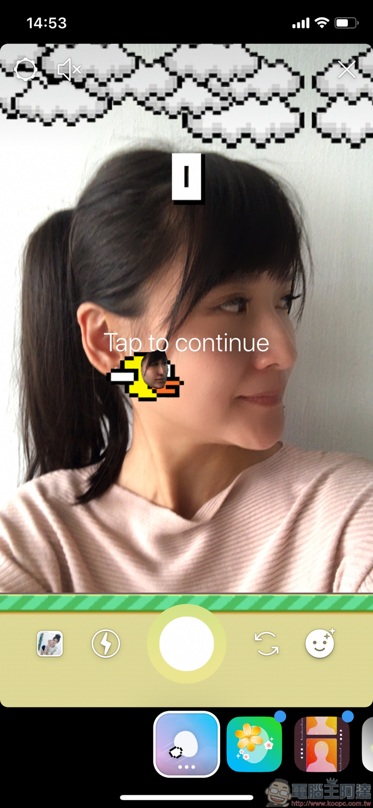 眨眼玩的小遊戲, Instagram 小遊戲 FLYING FACE - 電腦王阿達 眨眼玩的小遊戲, Instagram 小遊戲 FLYING FACE - 電腦王阿達