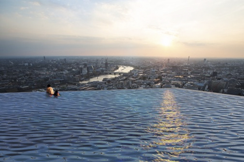 全球首座「 360 無死角無邊際泳池 」將猶如寶石般閃耀在倫敦高空 - 電腦王阿達