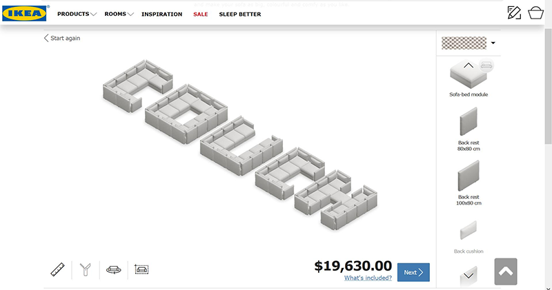IKEA 推沙發規劃工具 IKEA 推沙發規劃工具