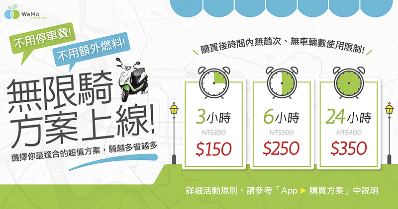 WeMo Scooter 共享機車也能吃到飽 !7/3 啟動全新資費 24 小時只要 NT$350 - 電腦王阿達 WeMo Scooter 共享機車也能吃到飽 !7/3 啟動全新資費 24 小時只要 NT$350 - 電腦王阿達