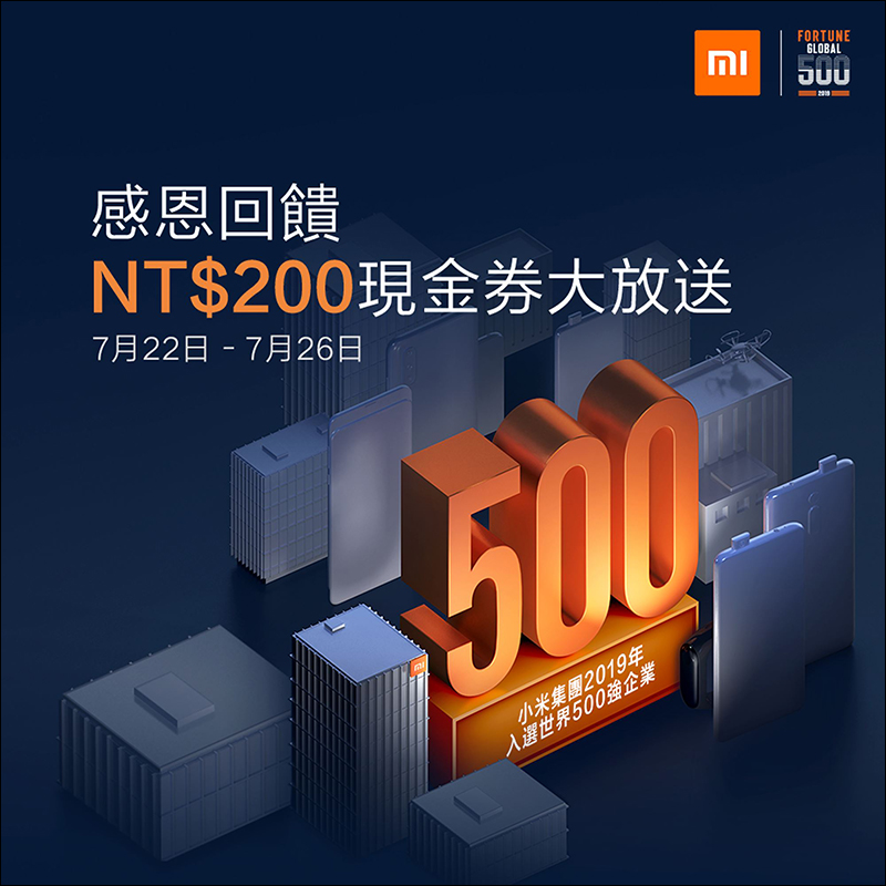 小米發放小米商城 200 元現金券 全站商品適用(即日起~7/26 每日上午 10 點準時發放) - 電腦王阿達 小米發放小米商城 200 元現金券
