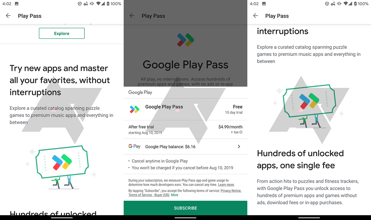 Google Play Pass Screenshot 1