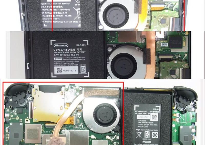 新舊版 Nintendo Switch / Switch Lite 拆機照 ， 續航的延長並非採用更大電池 - 電腦王阿達