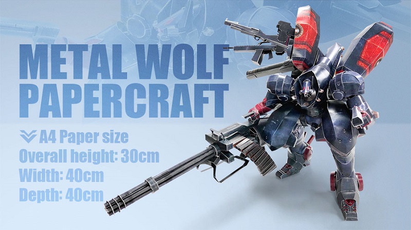 《 鋼鐵蒼狼 混沌之戰 XD 》免費釋出「鋼鐵蒼狼」機甲紙模型 組裝時間約80小時