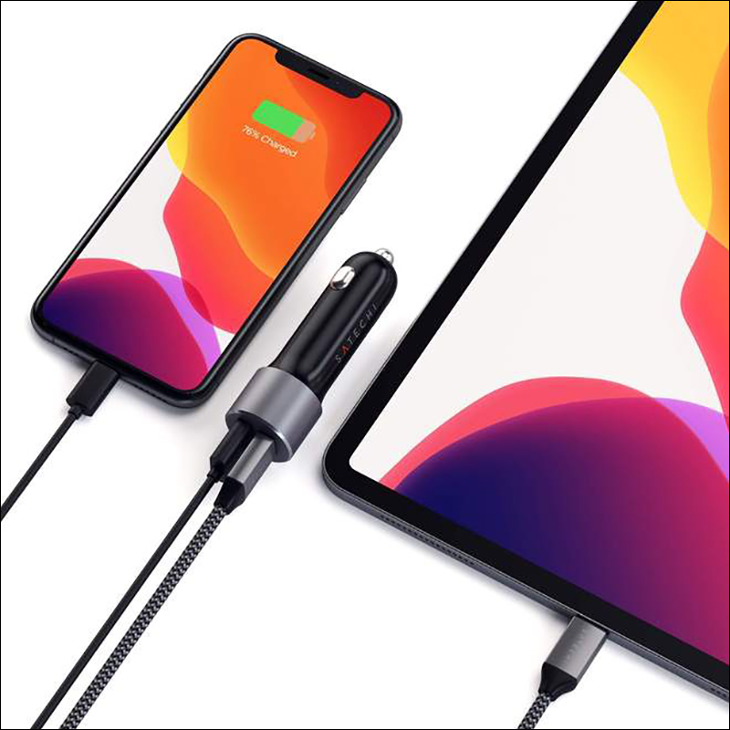 Satechi 72W USB-C PD 車載充電器 推出,可在旅途中為 MacBook Pro 和 iPhone 等裝置供電 - 電腦王阿達 Satechi 72W USB-C PD 車載充電器 推出,可在旅途中為 MacBook Pro 和 iPhone 等裝置供電 - 電腦王阿達