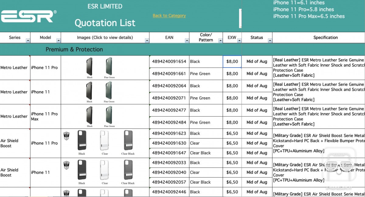 手機殼廠商 ESR 洩天機 今年 iPhone 名稱是 11 / 11 Pro / 11 Pro Max - 電腦王阿達
