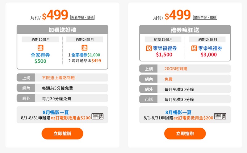 遠傳、台哥大推出 中元優惠資費方案 299上網12G吃很飽 - 電腦王阿達