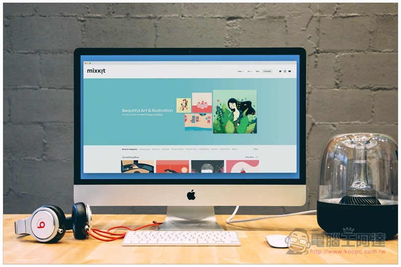 imac mockup 插圖免費素材 ,imac mockup
