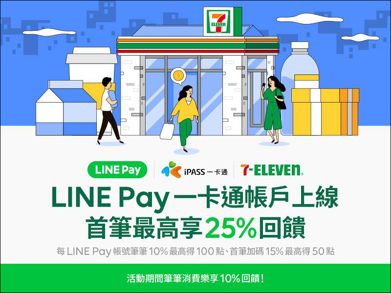 LINE Pay 一卡通帳戶 也能在 7-ELEVEN 行動支付了！ 活動最高享 30％回饋！ - 電腦王阿達