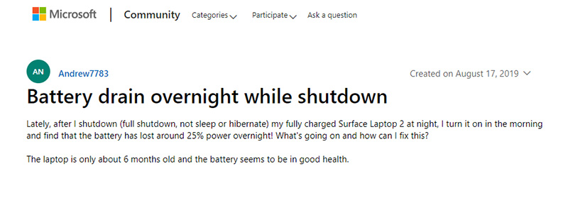 部分 Surface 用戶發現更新後耗電異常 , 關機再開吃掉 25% 電力 - 電腦王阿達 部分 Surface 用戶發現更新後耗電異常 , 關機再開吃掉 25% 電力 - 電腦王阿達