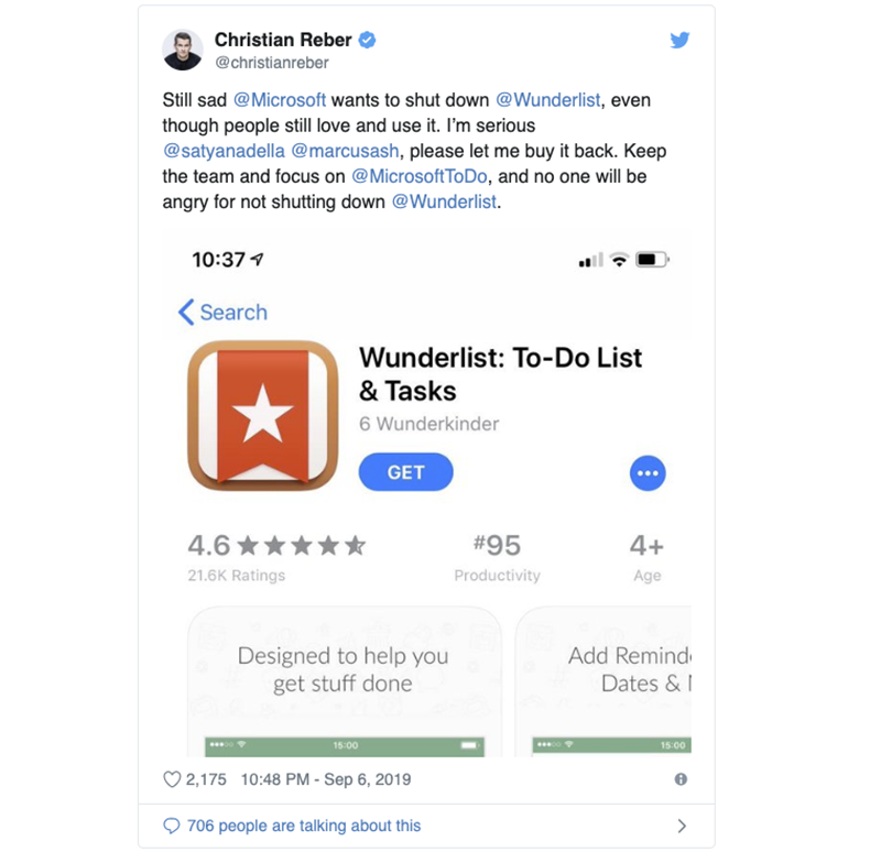 原開發者喊話要 買回被微軟收購的 Wunderlist 待辦事項 app - 電腦王阿達 原開發者喊話要 買回被微軟收購的 Wunderlist 待辦事項 app - 電腦王阿達
