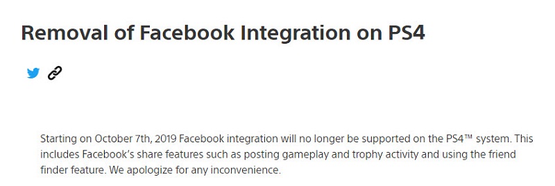 PS4 取消 Facebook 連結功能  不再提供FB 分享截圖與FB尋找好友