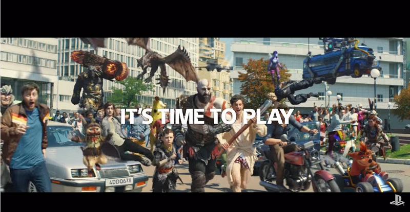 PS4「  It’s time to play！ 」宣傳影片PlayStation遊戲角色與真人競演