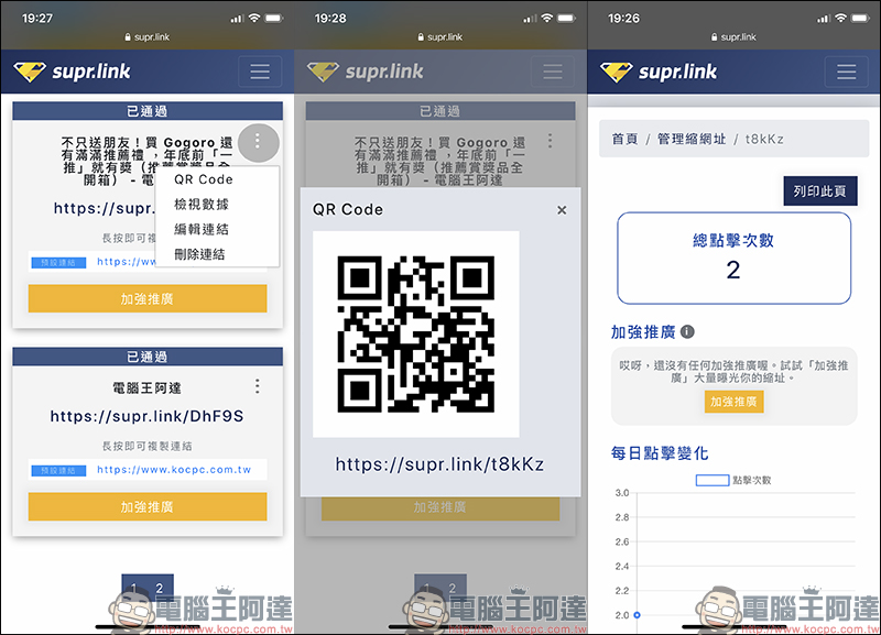 Supr.Link 超級連結 :超簡單、最安全的縮址服務!分析及偵測表現,「加強投放推廣」提升有效點擊及閱覽! - 電腦王阿達 Supr.Link 超級連結 :超簡單、最安全的縮址服務!分析及偵測表現,「加強投放推廣」提升有效點擊及閱覽! - 電腦王阿達