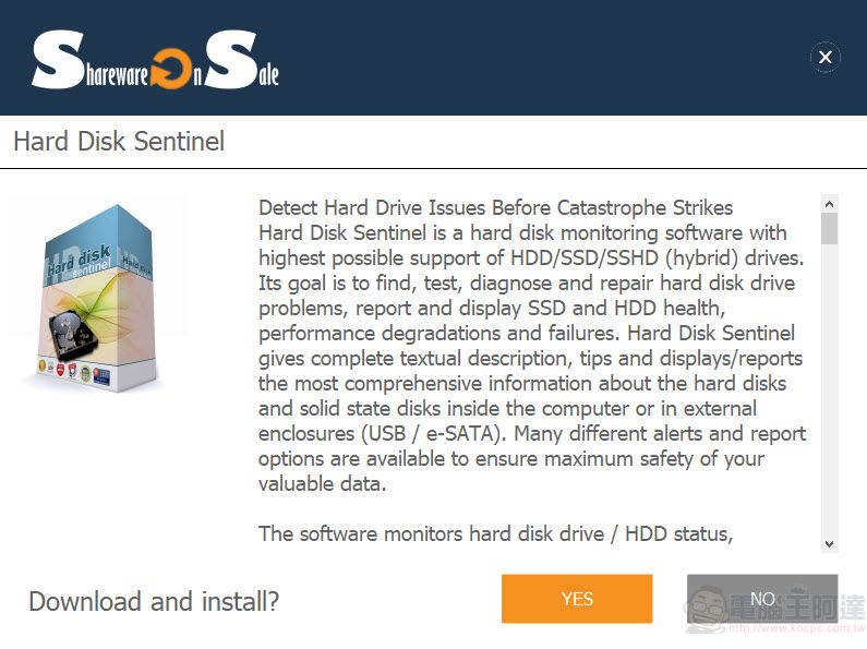 硬碟健檢監控軟體 「 Hard Disk Sentinel 」5.40版 限時免費提供下載 - 電腦王阿達
