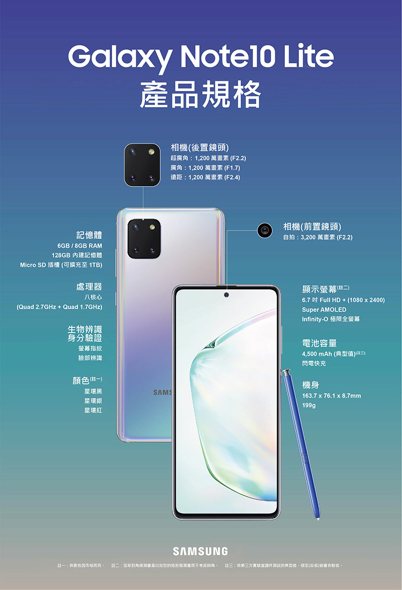 Samsung Galaxy S10 Lite 與 Note10 Lite 正式發表,擁有旗艦功能更容易 - 電腦王阿達 Samsung Galaxy S10 Lite 與 Note10 Lite 正式發表,擁有旗艦功能更容易 - 電腦王阿達