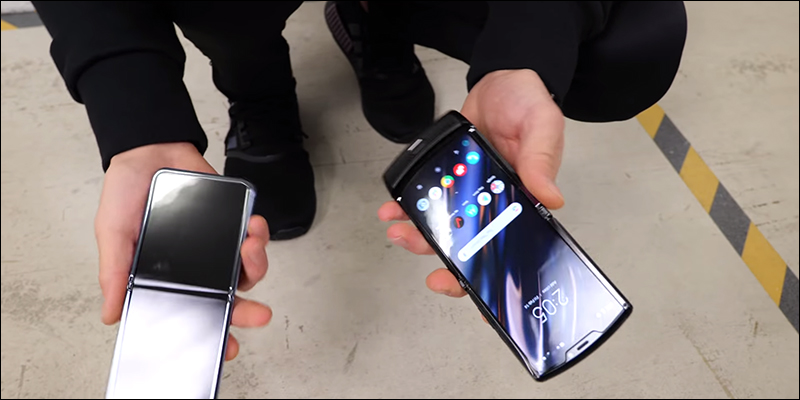 YouTuber 實測 Samsung Galaxy Z Flip 和 Moto RAZR 耐摔測試 - 電腦王阿達