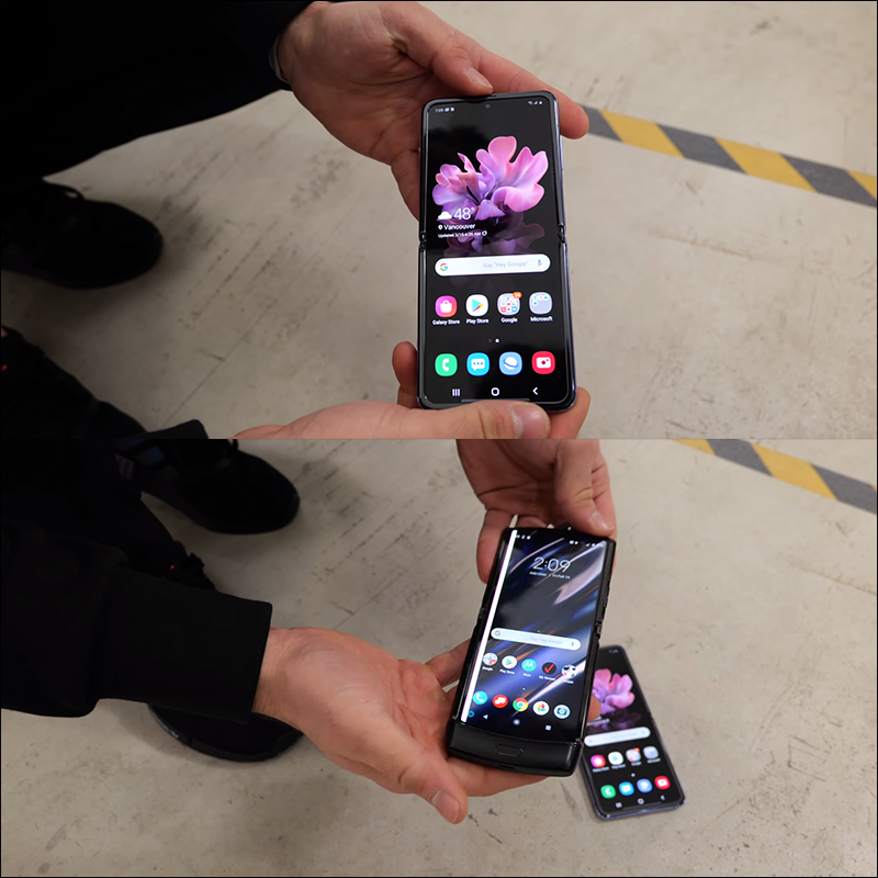 YouTuber 實測 Samsung Galaxy Z Flip 和 Moto RAZR 耐摔測試 - 電腦王阿達 YouTuber 實測 Samsung Galaxy Z Flip 和 Moto RAZR 耐摔測試 - 電腦王阿達