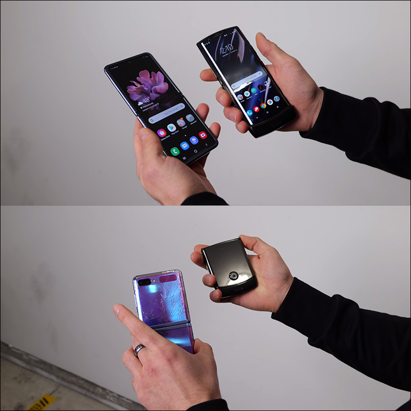 YouTuber 實測 Samsung Galaxy Z Flip 和 Moto RAZR 耐摔測試 - 電腦王阿達 YouTuber 實測 Samsung Galaxy Z Flip 和 Moto RAZR 耐摔測試 - 電腦王阿達