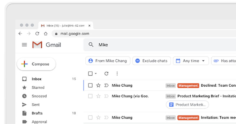 Gmail 新版搜尋將會「更懂你」，此一同時簡化了 Google Meet 分享文件 / 試算表 / 簡報的麻煩 - 電腦王阿達