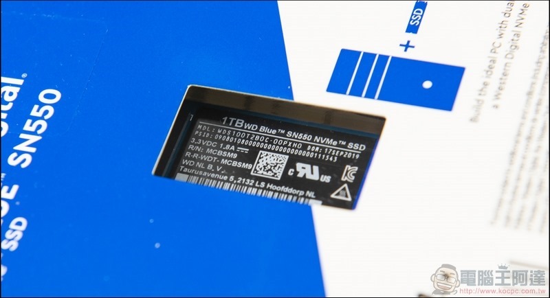 Western Digital WD Blue SN550 NVMe SSD 開箱實測 -01 Western Digital WD Blue SN550 NVMe SSD 開箱實測 -01