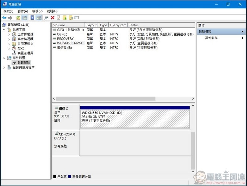 Western Digital WD Blue SN550 NVMe SSD 開箱實測 -07 Western Digital WD Blue SN550 NVMe SSD 開箱實測 -07