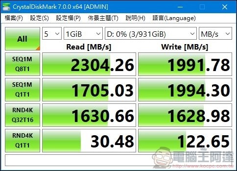 Western Digital WD Blue SN550 NVMe SSD 開箱實測 -09