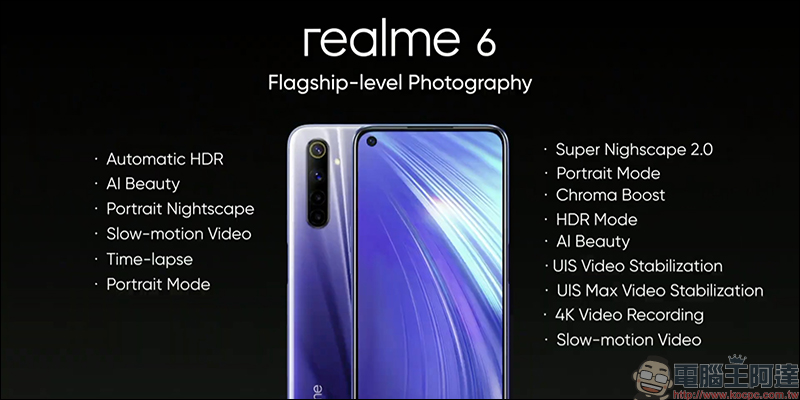 realme 6｜6 Pro 新機發表：90Hz 螢幕與 30W 快充，品牌首款智慧手環 realme Band 同步推出 - 電腦王阿達