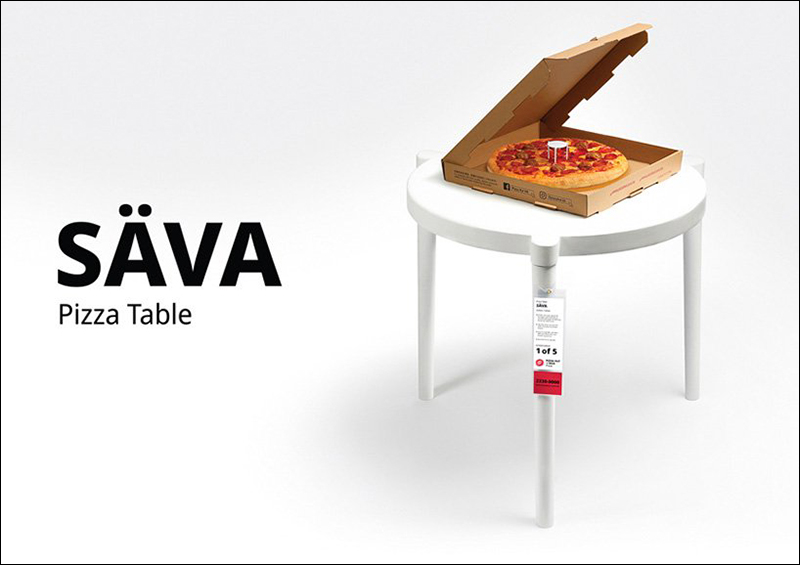 必勝客和 IKEA 聯名合作，推出實桌尺寸披薩支架桌子（就是披薩中央那個小東西） - 電腦王阿達