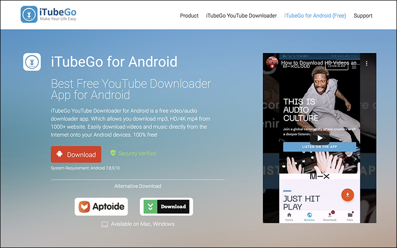 iTubeGo for Android 免費 YouTube 影片下載 App:支援超過 1 千個網站影片、音樂下載,手機也能下載 4K 影片! - 電腦王阿達 iTubeGo for Android 免費 YouTube 影片下載 App:支援超過 1 千個網站影片、音樂下載,手機也能下載 4K 影片! - 電腦王阿達