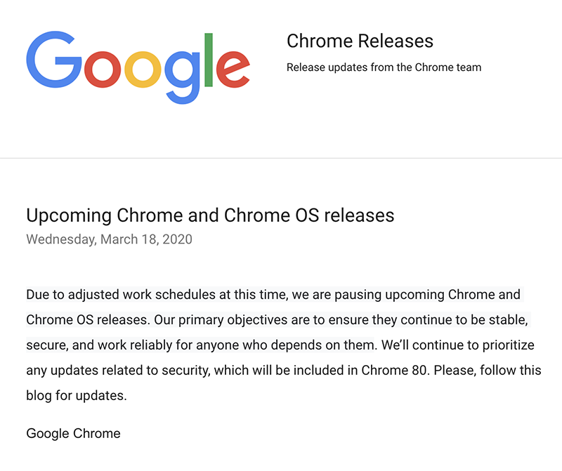 Google 罕見宣布停更 Chrome ,罪魁禍首你猜得到 - 電腦王阿達 Google 罕見宣布停更 Chrome ,罪魁禍首你猜得到 - 電腦王阿達