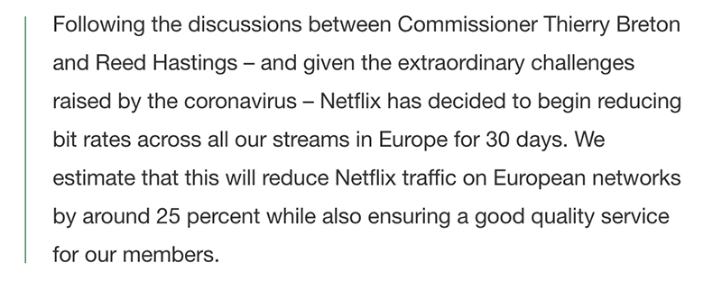 Netflix 因武漢肺炎大爆流量 ，歐盟協商降低畫質 30 天 - 電腦王阿達