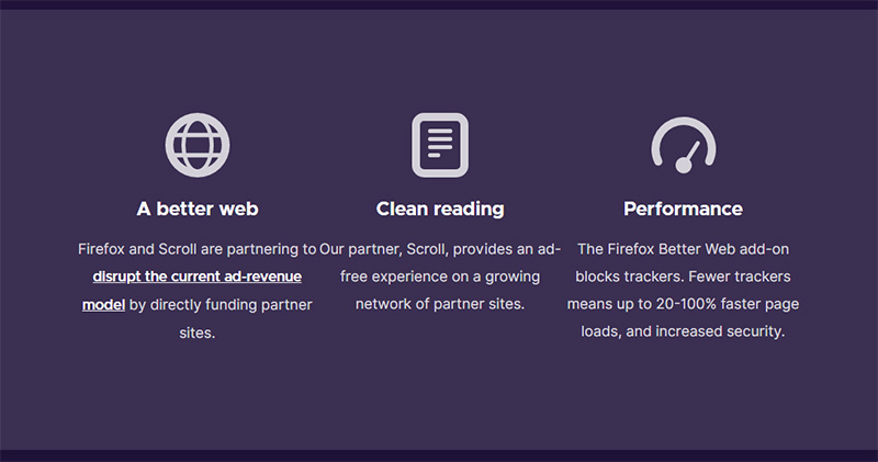 以 Scroll 為底的 Firefox Better Web 無廣告瀏覽訂閱服務在美開測 - 電腦王阿達 以 Scroll 為底的 Firefox Better Web 無廣告瀏覽訂閱服務在美開測 - 電腦王阿達