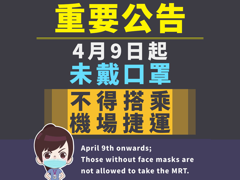 4月1日起高鐵、台鐵等大眾運輸全面量測體溫 並請乘客配戴口罩再入站 - 電腦王阿達
