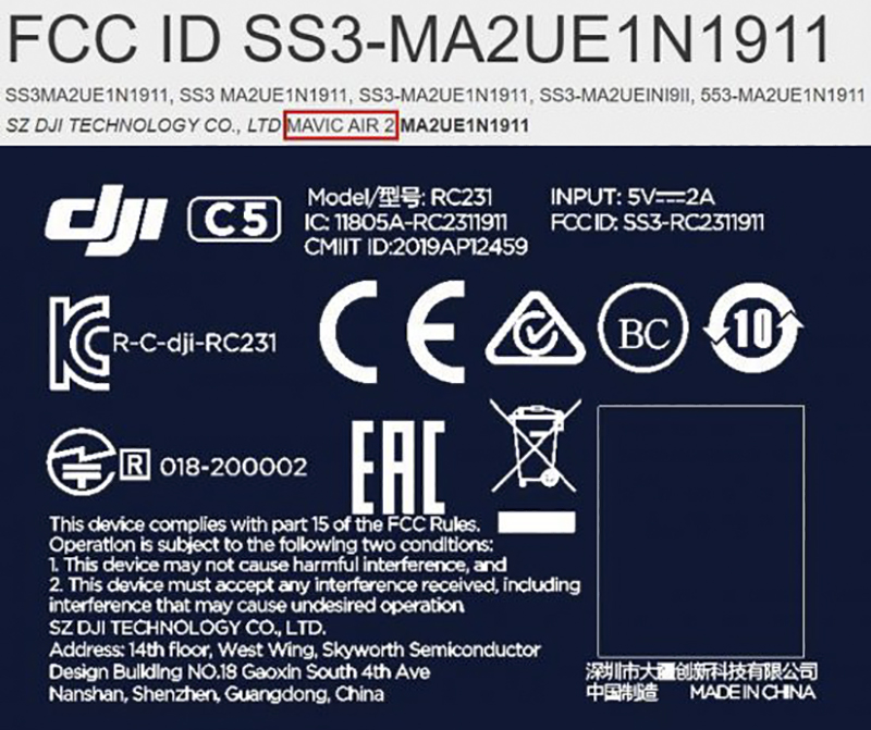 新世代 DJI Mavic Air 2 通過 FCC,續航將上看 Mavic Mini? - 電腦王阿達 新世代 DJI Mavic Air 2 通過 FCC,續航將上看 Mavic Mini? - 電腦王阿達