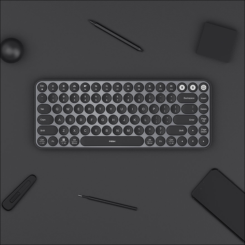 小米生態鏈米物推出 85 鍵藍牙雙模 mini 鍵盤，採剪刀腳結構設計、售價約 680 元 - 電腦王阿達