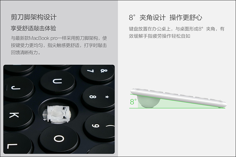 小米生態鏈米物推出 85 鍵藍牙雙模 mini 鍵盤，採剪刀腳結構設計、售價約 680 元 - 電腦王阿達