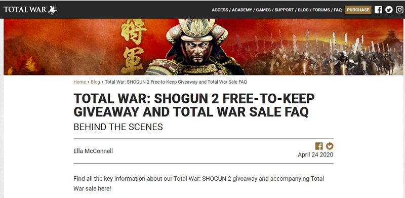 《全軍破敵:幕府將軍 2》於Steam推出期間限定免費活動 《全軍破敵》系列預定同時提供促銷 - 電腦王阿達 《全軍破敵:幕府將軍 2》於Steam推出期間限定免費活動 《全軍破敵》系列預定同時提供促銷 - 電腦王阿達