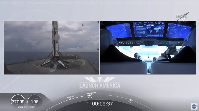 SpaceX與NASA合作 順利以天龍號太空船載人飛行升空 - 電腦王阿達